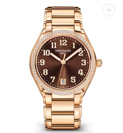 Patek Philippe Twenty 4 Price Women Replica Watch Automatic Rose Gold & Brown Dial 7300/1200R-001