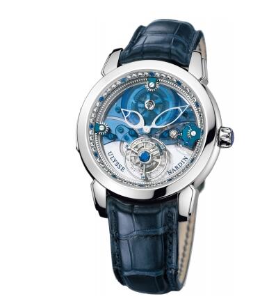 Ulysse Nardin Royal Blue Mystery Tourbillon 41mm Midsize Watch Replica 799-80