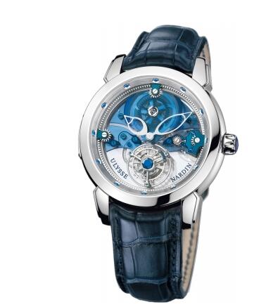 Ulysse Nardin Royal Blue Mystery Tourbillon 41mm Midsize Watch Replica 799-81