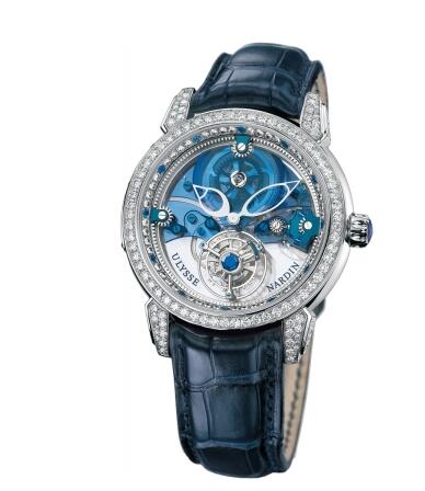 Ulysse Nardin Royal Blue Mystery Tourbillon 41mm Midsize Watch Replica 799-83
