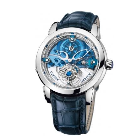 Ulysse Nardin Royal Blue Mystery Tourbillon 43mm Midsize Watch Replica 799-90