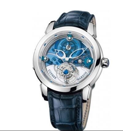 Ulysse Nardin Royal Blue Mystery Tourbillon 43mm Midsize Watch Replica 799-91