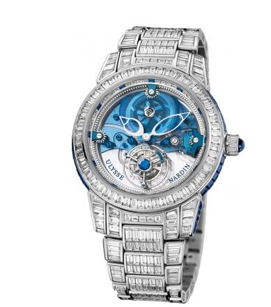 Ulysse Nardin Royal Blue Mystery Tourbillon 43mm Midsize Watch Replica 799-99BAG-8BAG