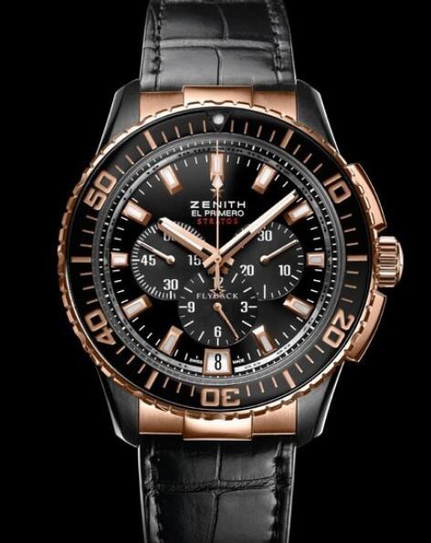 Replica Watch Zenith El Primero Stratos Flyback 85.2060.405/23.C713 Black Alchron - Pink Gold - Black Ceramic Bezel Replica Watch Zenith El Primero Stratos Flyback 85.2060.405/23.C713 Black Alchron - Pink Gold - Black Ceramic Bezel