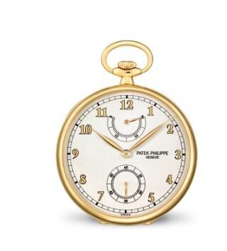 Vintage Patek Philippe Watches for Sale Cheap Price Replica Open-Face Yellow Gold Pocket Watch with Power Reserve Indicator 972/1J-010