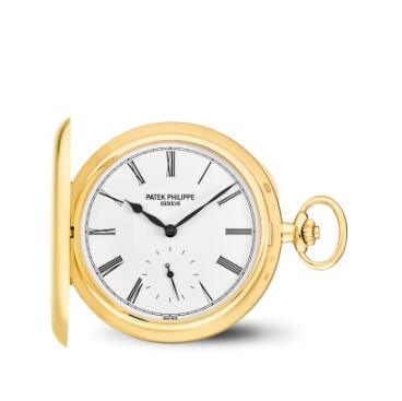 Vintage Patek Philippe Watches for Sale Cheap Price Replica Yellow Gold Hunter Case Pocket Watch Black Numerals 980J-010