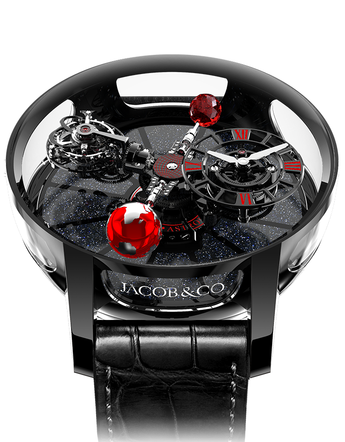 Jacob Co. Astronomia TOURBILLON BLACK CERAMIC BLACK RED