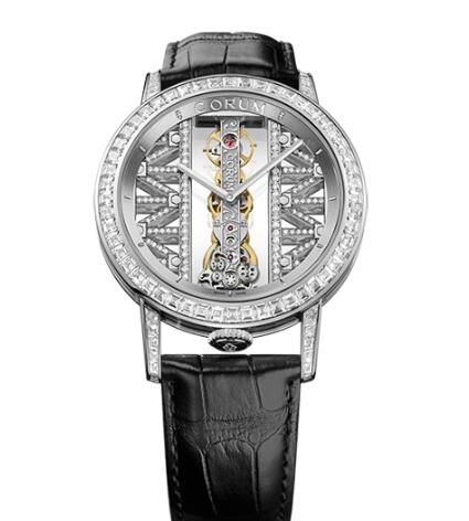 Corum Watch Golden Bridge 43 WHITE GOLD BAGUETTE Replica Ref. B113/03253 - 113.990.69/0F01 GG69G