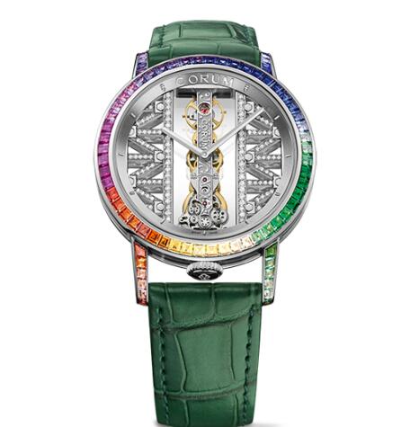Corum Watch Golden Bridge 43 WHITE GOLD BAGUETTE Replica Ref. B113/03334 - 113.991.69/F137 GG69G Corum Watch Golden Bridge 43 WHITE GOLD BAGUETTE Replica Ref. B113/03334 - 113.991.69/F137 GG69G