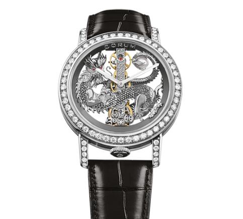 Corum Watch Golden Bridge 43 WHITE GOLD DRAGON DIAMONDS Replica Ref. B113/03909 - 113.901.69/0F01 DR69G Corum Watch Golden Bridge 43 WHITE GOLD DRAGON DIAMONDS Replica Ref. B113/03909 - 113.901.69/0F01 DR69G