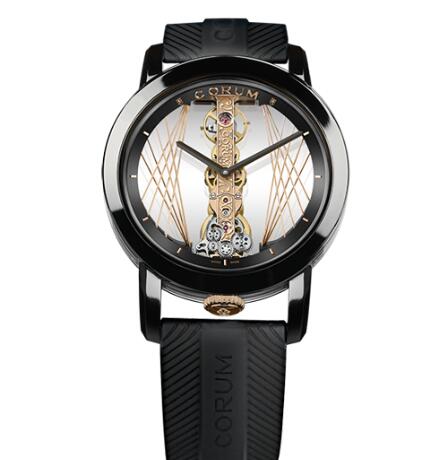 Corum Watch Golden Bridge 43 TITANIUM DLC ART DECO Replica Ref. B113/03951 - 113.955.95/F371 CA55R