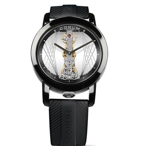 Corum Watch Golden Bridge 43 TITANIUM DLC ART DECO Replica Ref. B113/03952 - 113.955.95/F371 CA59G