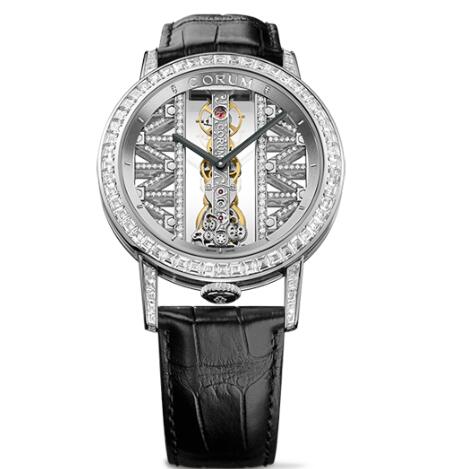 Corum Watch Golden Bridge 43 WHITE GOLD BAGUETTE Replica Ref. B113/04069 - 113.992.69/0F01 GG69G