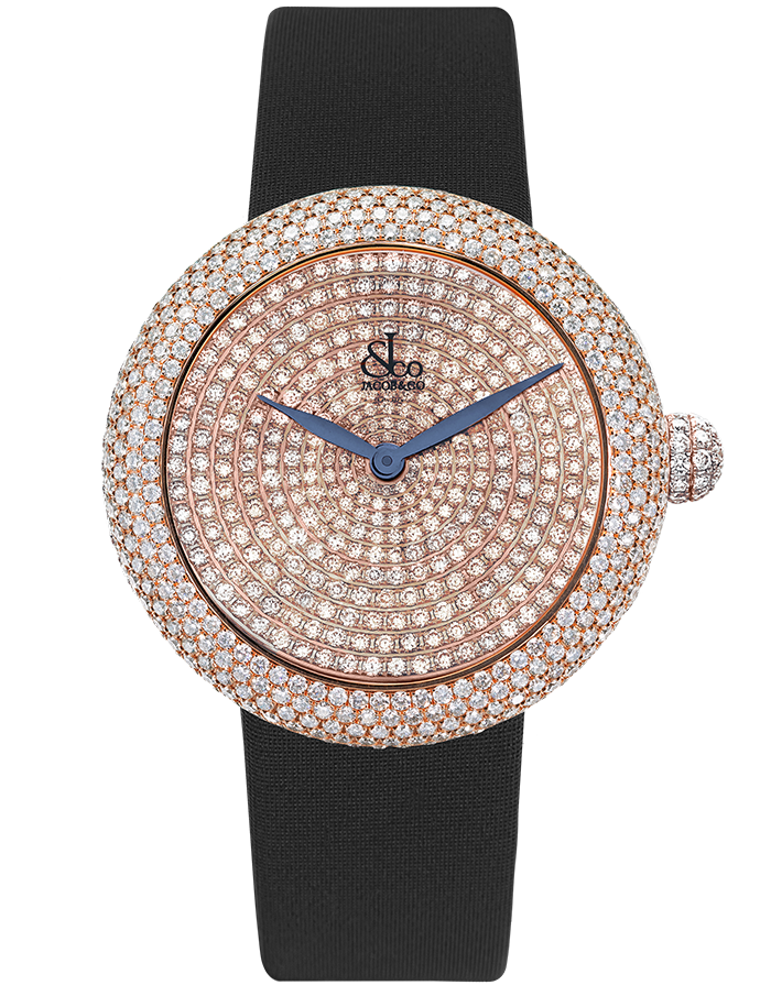 Jacob & Co. Ladies Brilliant Pavé Rose Gold Replica Watch BQ030.40.RH.RD.A