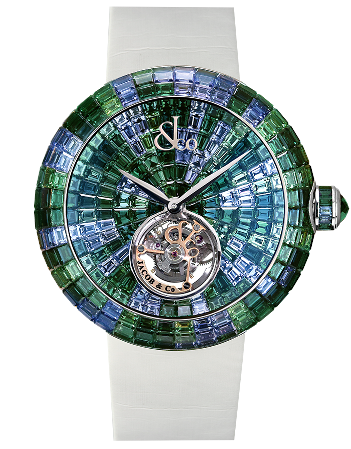 Jacob & Co. Brilliant Flying Tourbillon Green Camouflage Watch BT543.30.CG.CG.B Jacob and Co Replica Watch