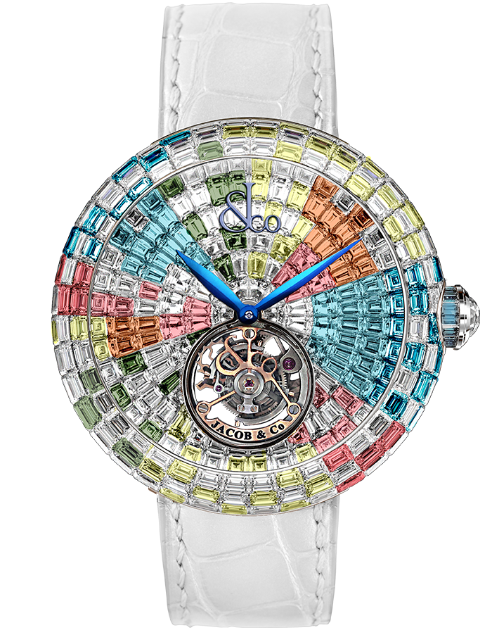 Jacob & Co. Brilliant Flying Tourbillon Arlequino Pastel Watch BT543.40.HX.UC.B Jacob and Co Replica Watch Jacob & Co. Brilliant Flying Tourbillon Arlequino Pastel Watch BT543.40.HX.UC.B Jacob and Co Replica Watch
