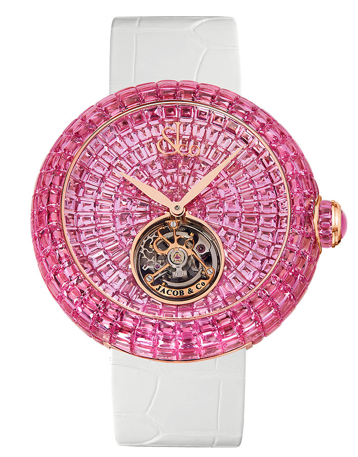 Jacob & Co. Brilliant Flying Tourbillon Pink Sapphires Watch BT543.40.IP.IP.B Jacob and Co Replica Watch