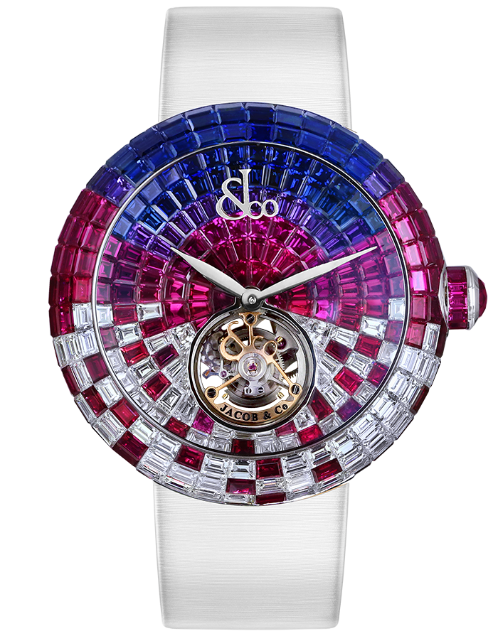 Jacob & Co. Brilliant Flying Tourbillon Purple Degrade Watch BT543.30.SX.UC.B Jacob and Co Replica Watch