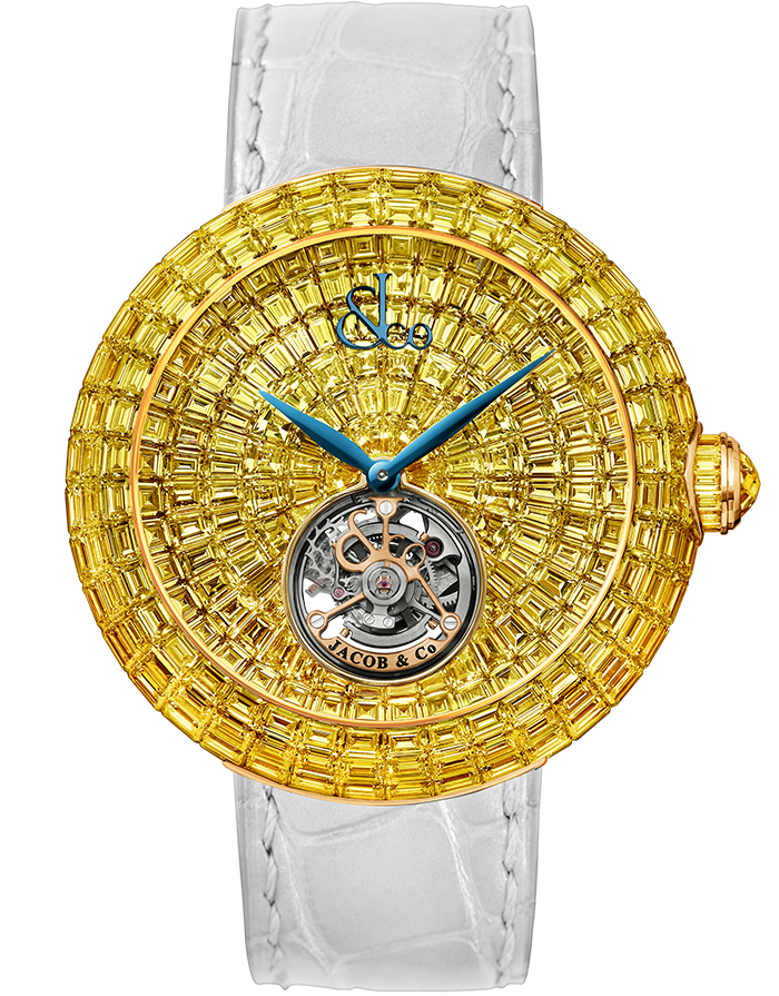 Jacob & Co. Brilliant Flying Tourbillon Yellow Diamonds Watch BT543.50.YD.UA.B Jacob and Co Replica Watch