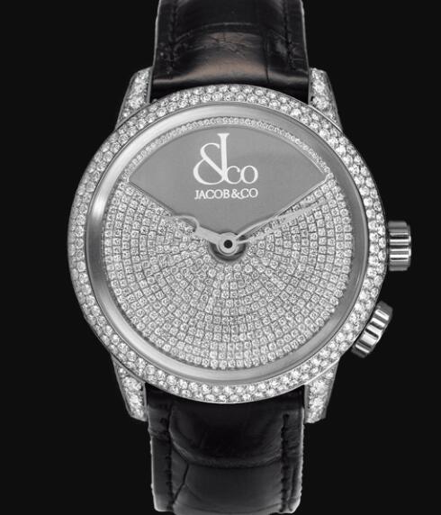 Jacob and Co CALIGULA WHITE GOLD PAVE Replica Watch CL100.30.RD.AB.A