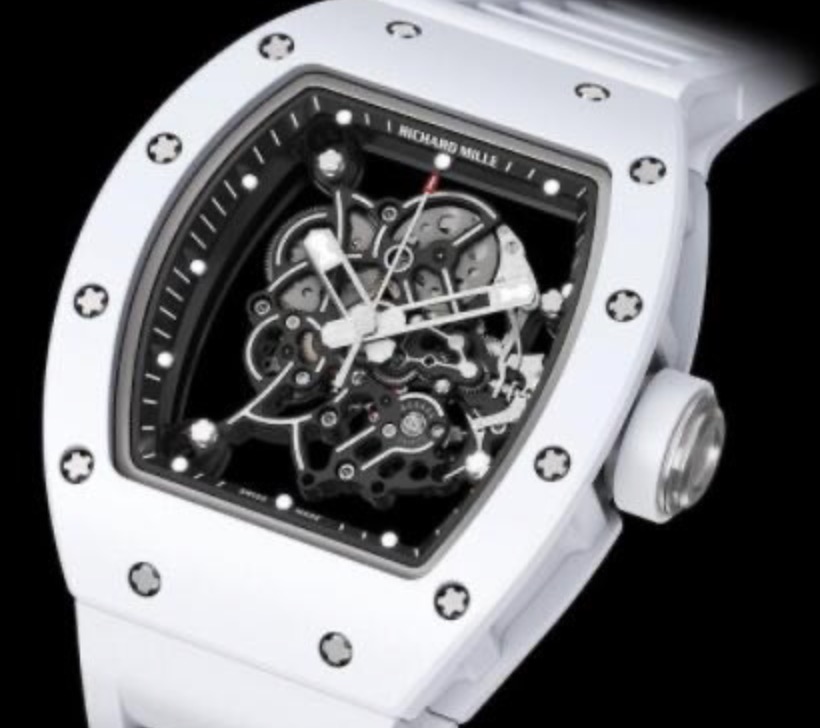 Richard Mille Replica Watch White RM 055 Bubba Watson