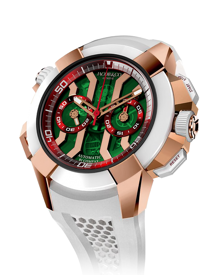 Jacob & Co. Epic X Chrono Rose Gold Green Dial Watch Replica EC312.42.PB.GR.A Jacob and Co Watch Price Jacob & Co. Epic X Chrono Rose Gold Green Dial Watch Replica EC312.42.PB.GR.A Jacob and Co Watch Price
