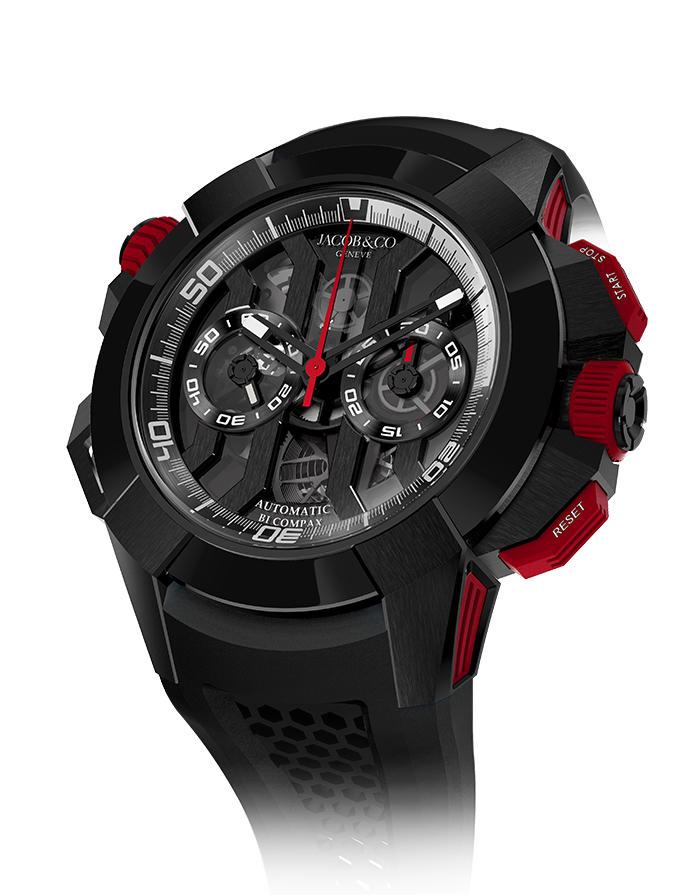Jacob and Co Epic X Chrono Black Titanium Replica Watch EC313.21.SB.BB.B