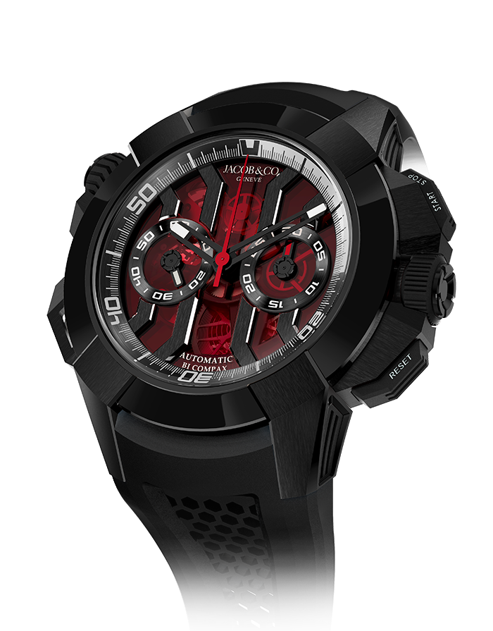 Jacob & Co. Epic X Chrono Black Titanium Watch Replica EC311.21.SB.RB.A Jacob and Co Watch Price