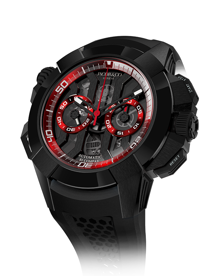 Jacob and Co Epic X Chrono Black Titanium Replica Watch EC311.21.SB.BR.A