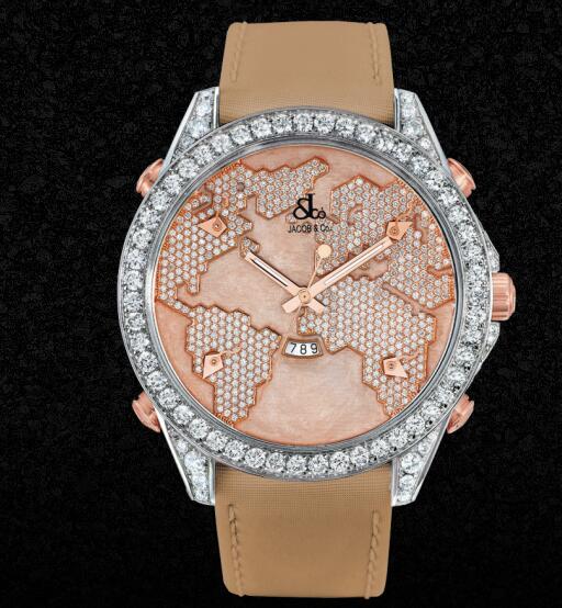 Jacob and Co Five Time Zone The World Is Yours Replica Watch JC-47SRWRDC