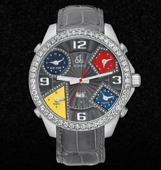 Jacob and Co Five Time Zone Replica Watch JC-58DA Jacob and Co Five Time Zone Replica Watch JC-58DA
