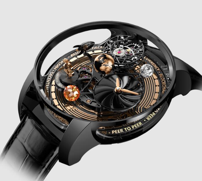 Jacob & Co. ASTRONOMIA SOLAR CONSTELLATIONS PLANETS AND YELLOW STONE Watch Replica AS300.40.AA.AB.A